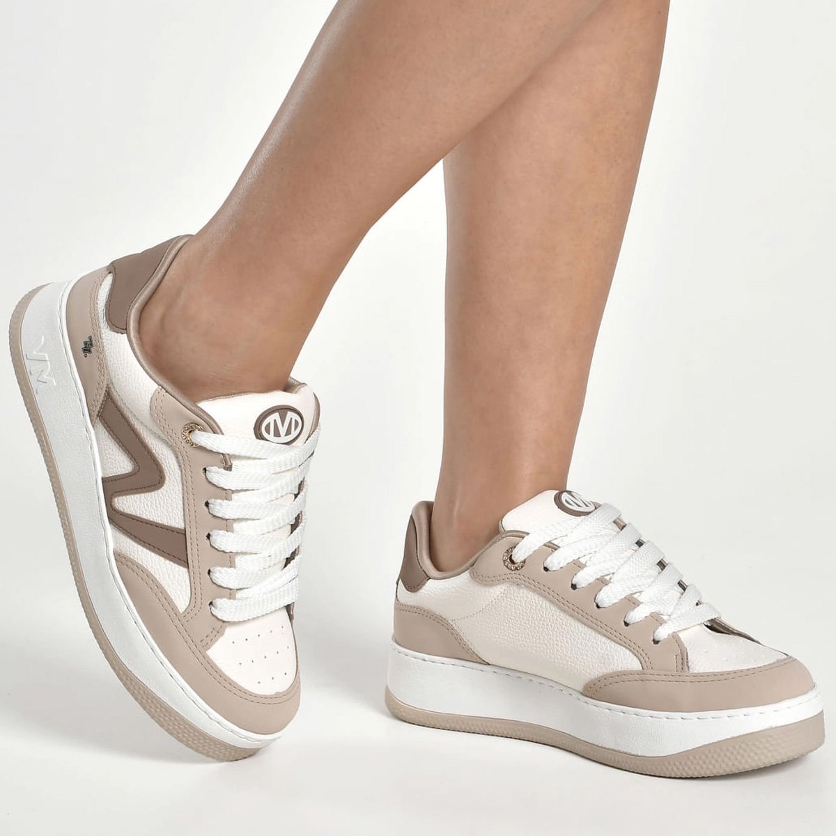 Tenis Via Marte 209-006 Feminino Saara Bege/Marrom 4