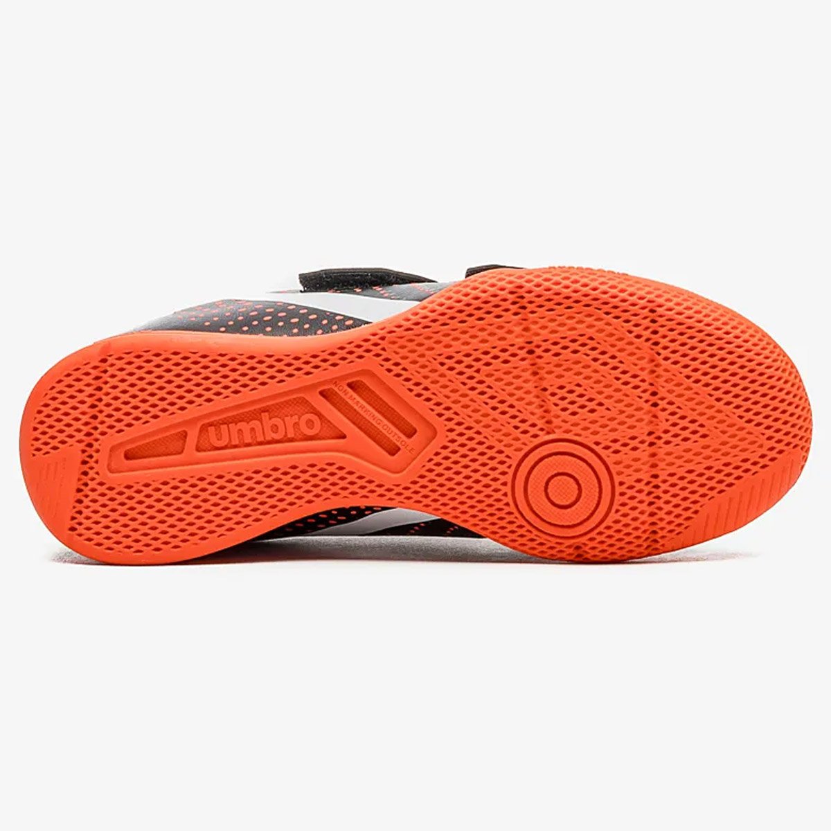 Chuteira Futsal Umbro Flip Kids Infantil Preto Preto/Laranja 4