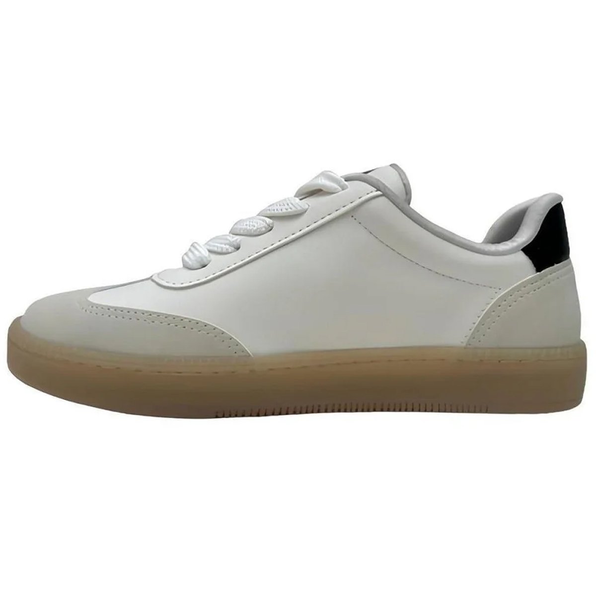 Tenis Via Marte 213-012 Feminino Gelo Branco/Preto 4