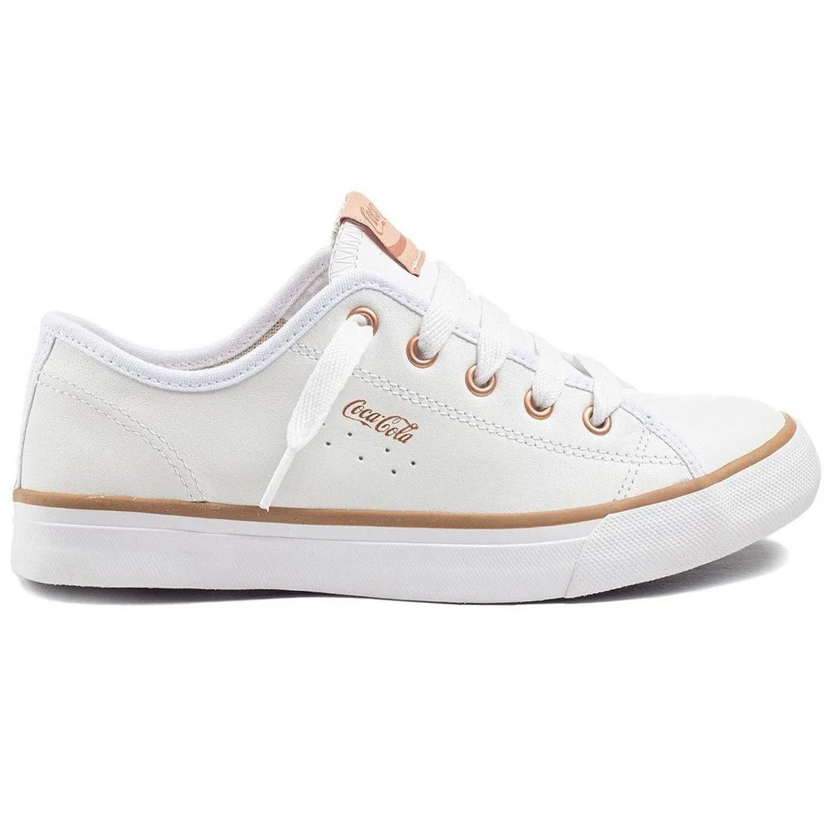 Tenis Coca Cola Stream Leather Feminino Branco