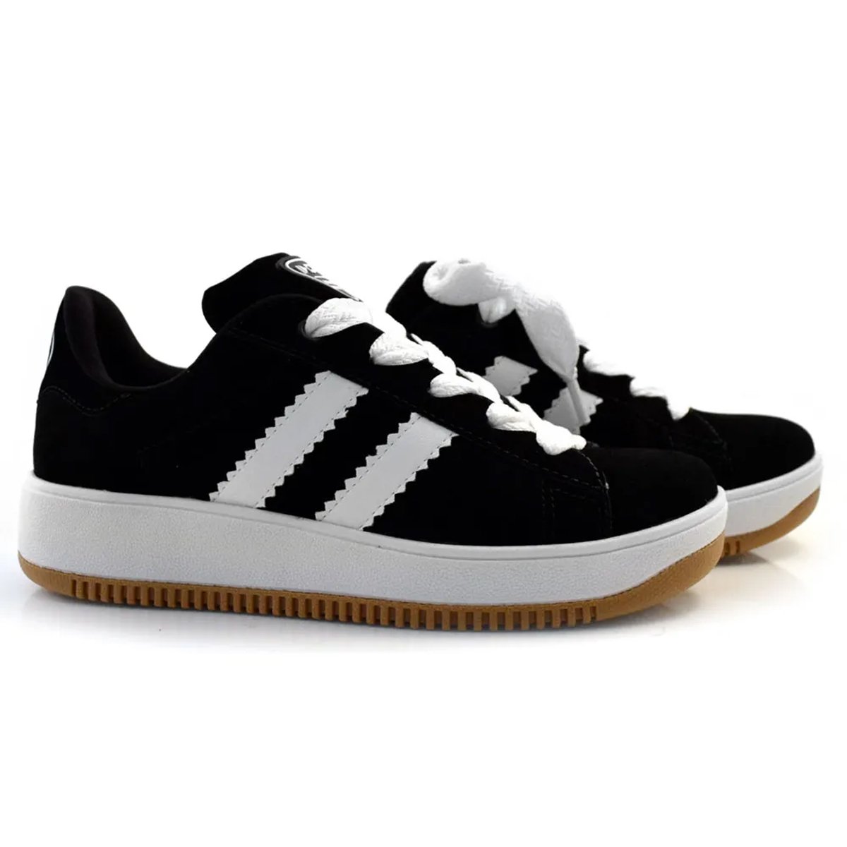 Tenis Quiz 61-1851 Feminino Preto Preto/Branco 2