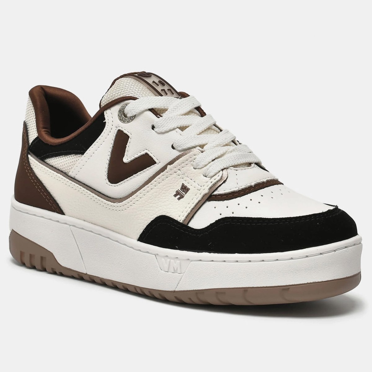 Tenis Via Marte 042-031 Feminino Preto Bege/Marrom 2