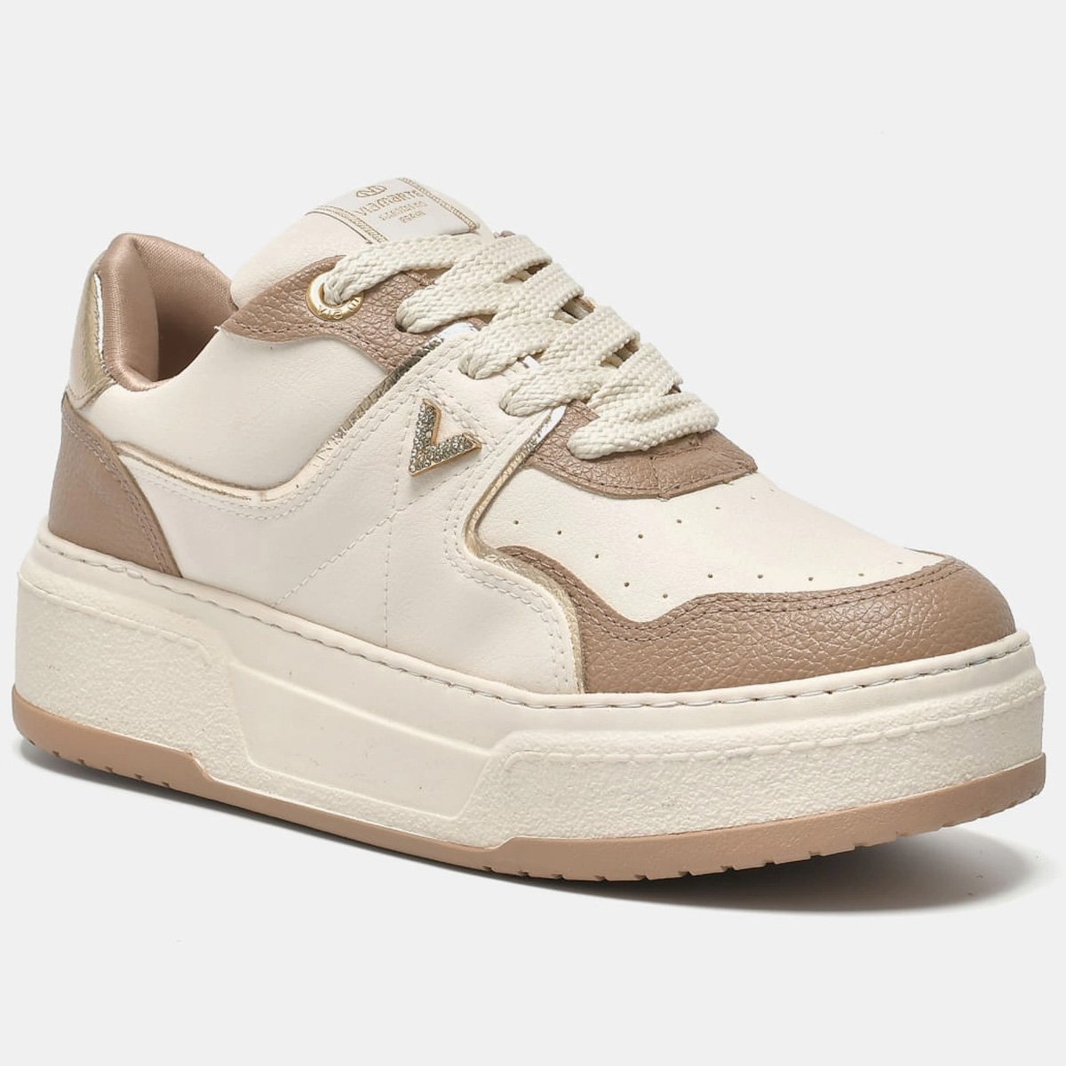 Tenis Via Marte 223-008 Feminino Quinoa Bege 2