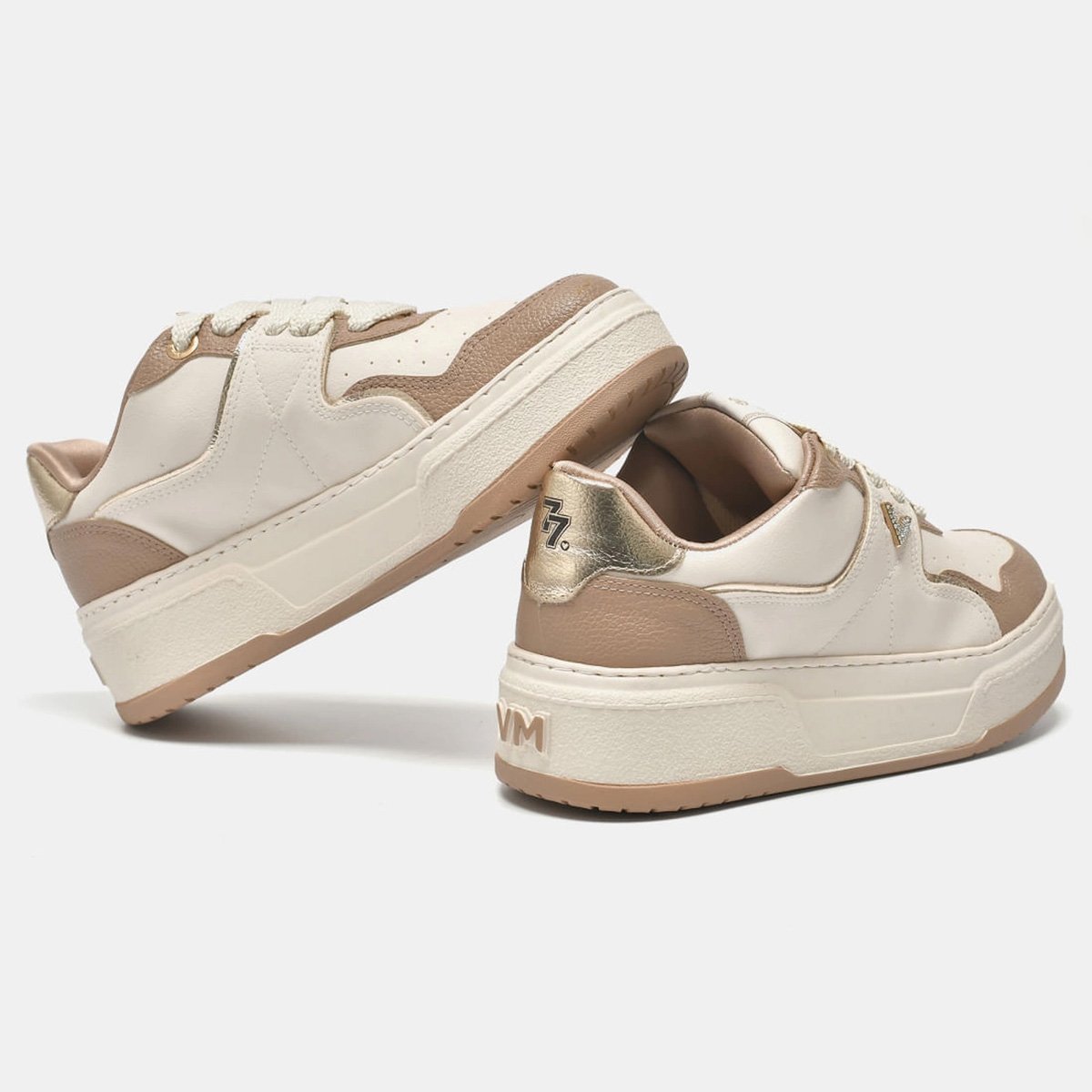 Tenis Via Marte 223-008 Feminino Quinoa Bege 3