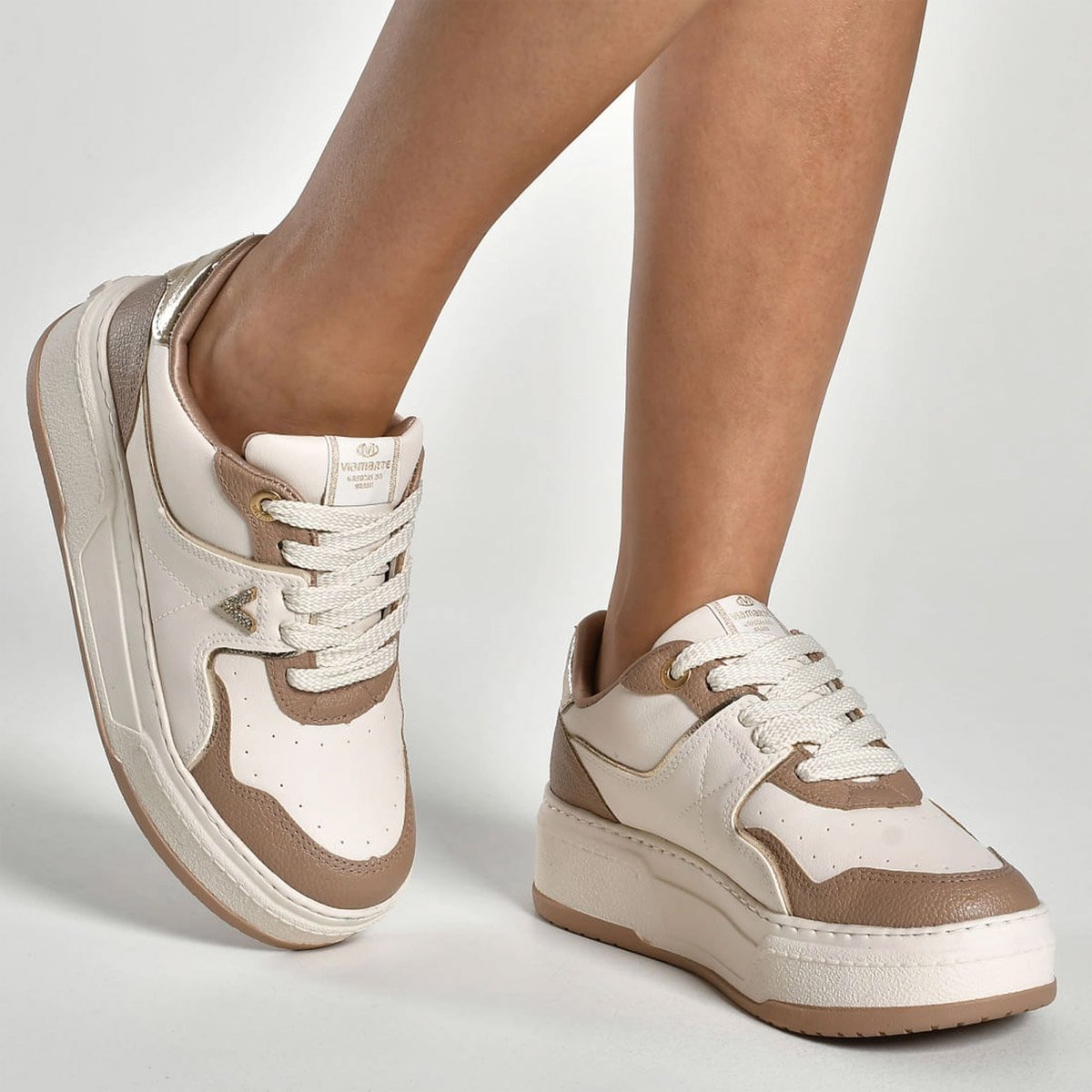 Tenis Via Marte 223-008 Feminino Quinoa Bege 4