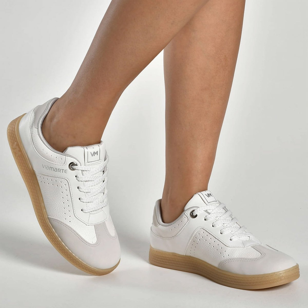 Tenis Via Marte 277-001 Feminino Gelo Off White 4