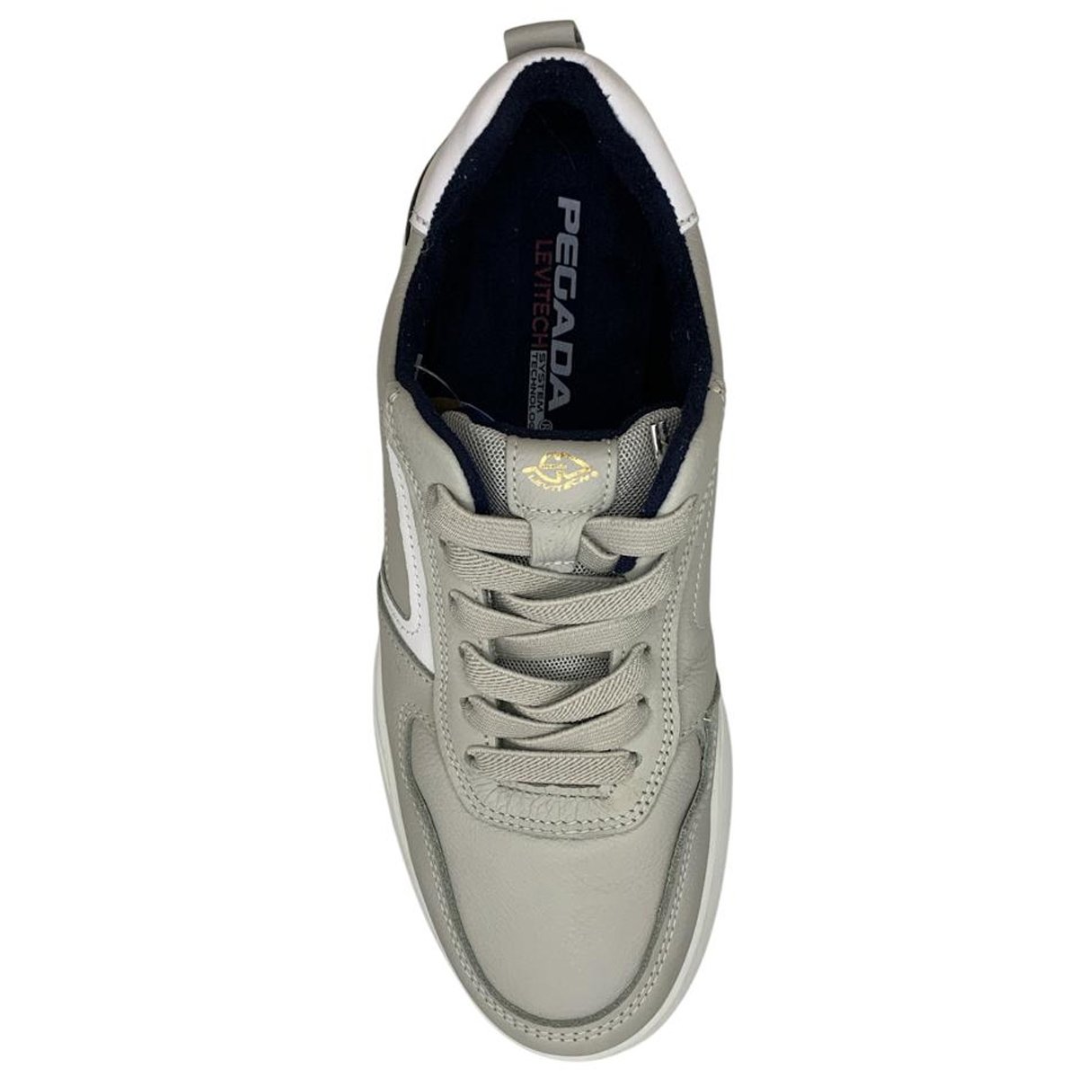 Sapatenis Pegada 112401 Masculino Branco Cinza 4