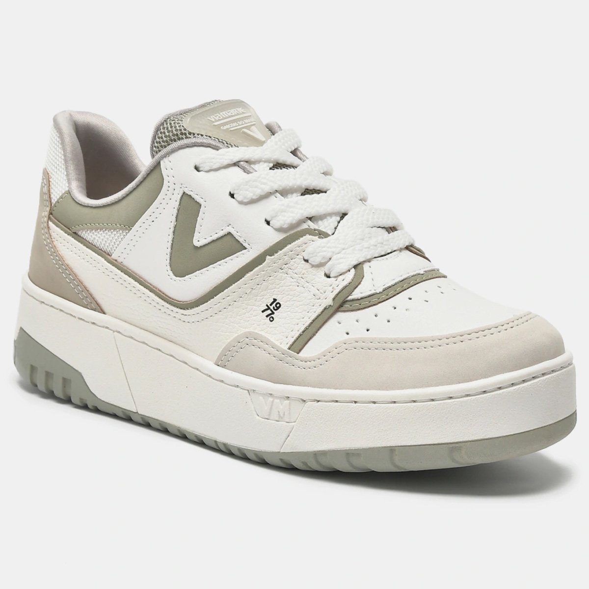 Tenis Via Marte 042-021 Feminino Gelo Branco/Bege 2