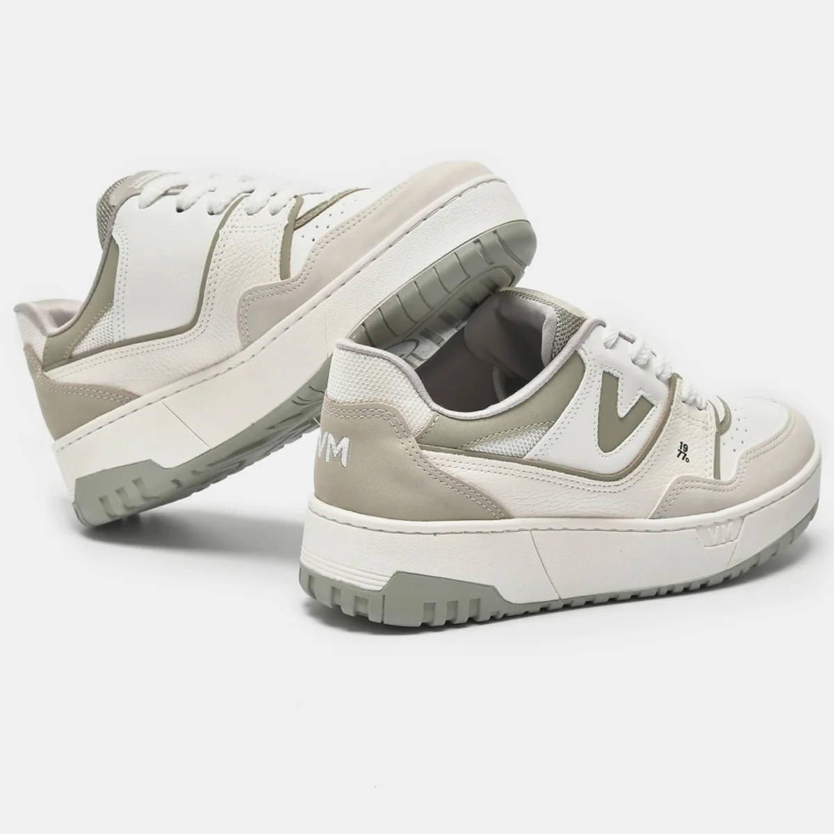 Tenis Via Marte 042-021 Feminino Gelo Branco/Bege 3