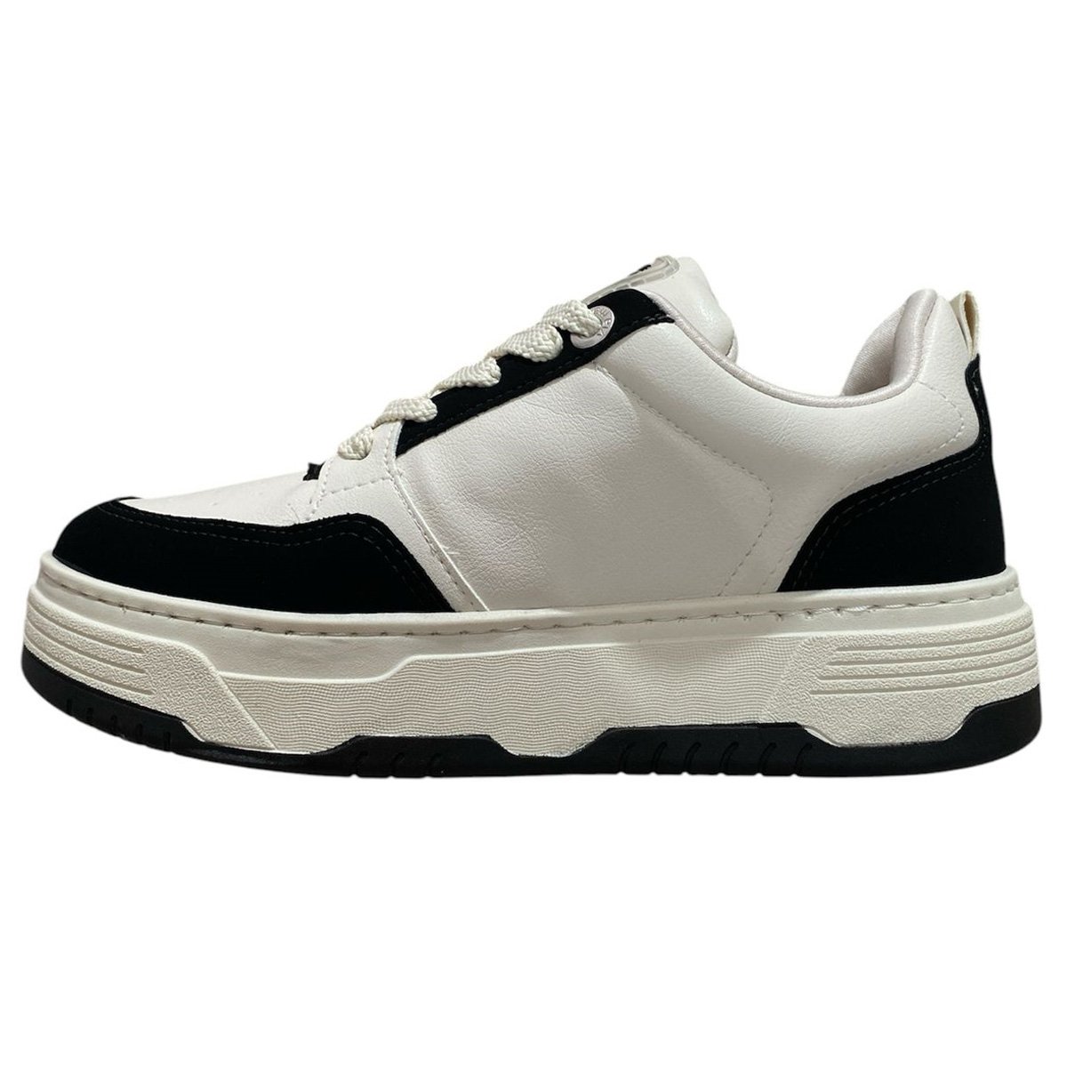 Tenis Via Marte 225-001 Feminino Preto Marfim Branco/Preto 2