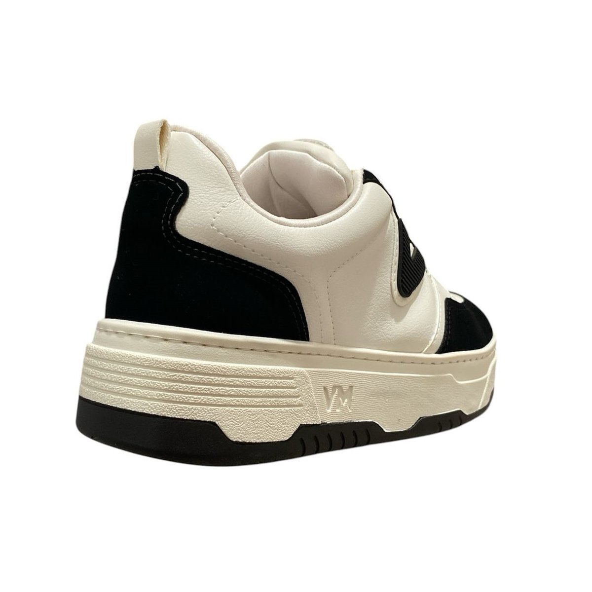 Tenis Via Marte 225-001 Feminino Preto Marfim Branco/Preto 4