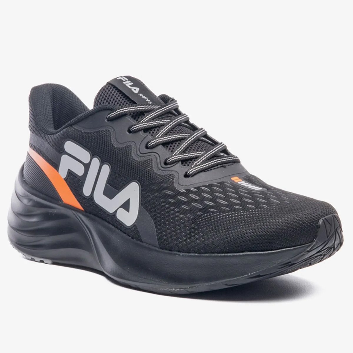 Tenis Fila Comet 2 Masculino Preto Preto/Laranja 3