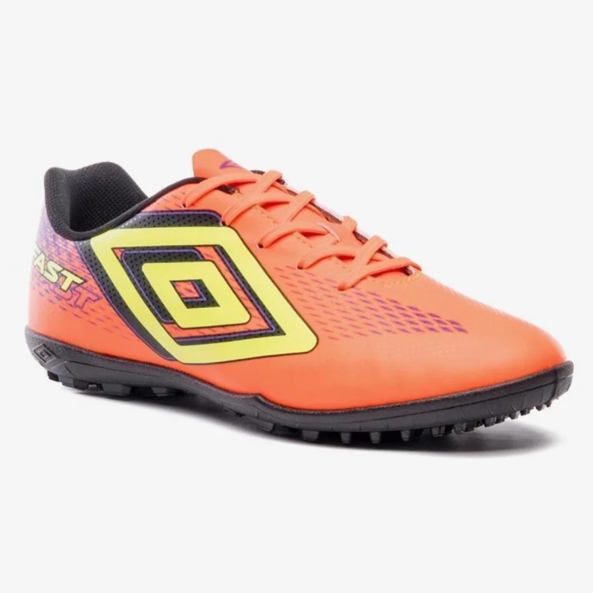 Chuteira Society Umbro Fast II Unissex Coral Laranja 3