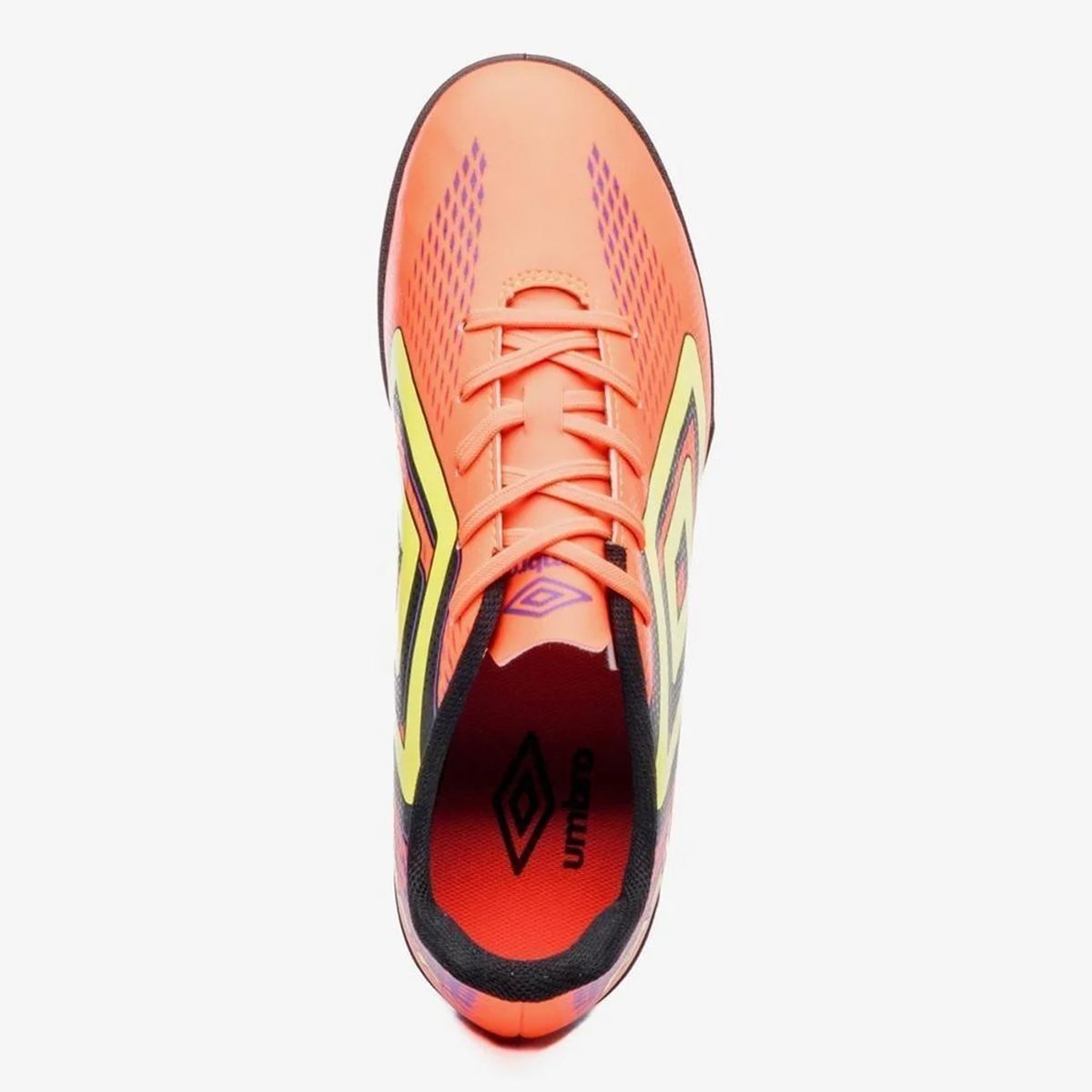 Chuteira Society Umbro Fast II Unissex Coral Laranja 4