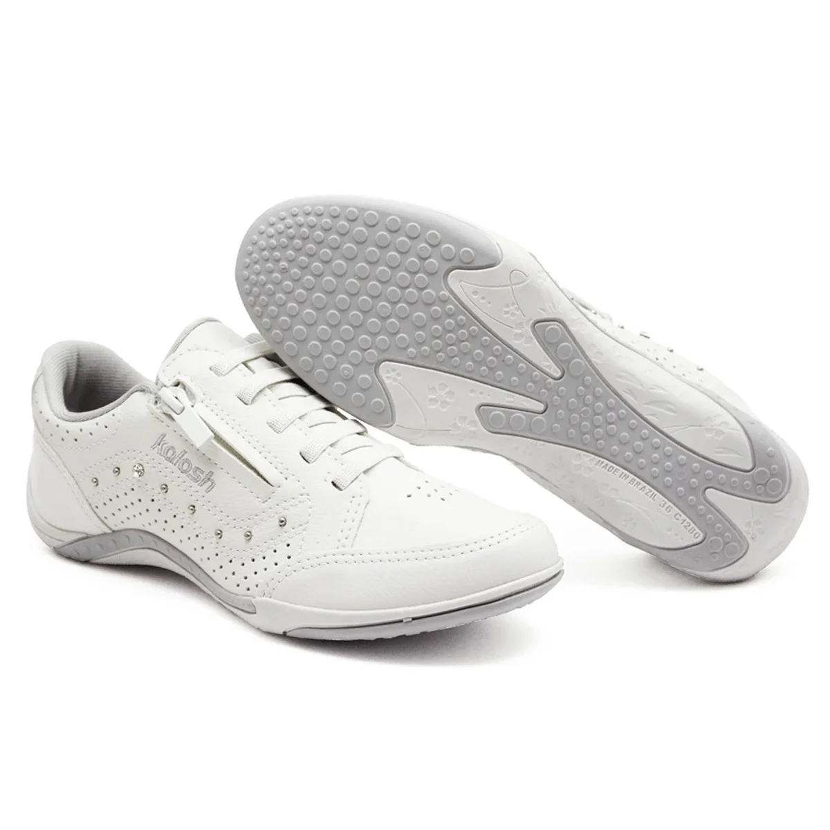Tenis Kolosh Casual C1299 Feminino Branco Branco 4