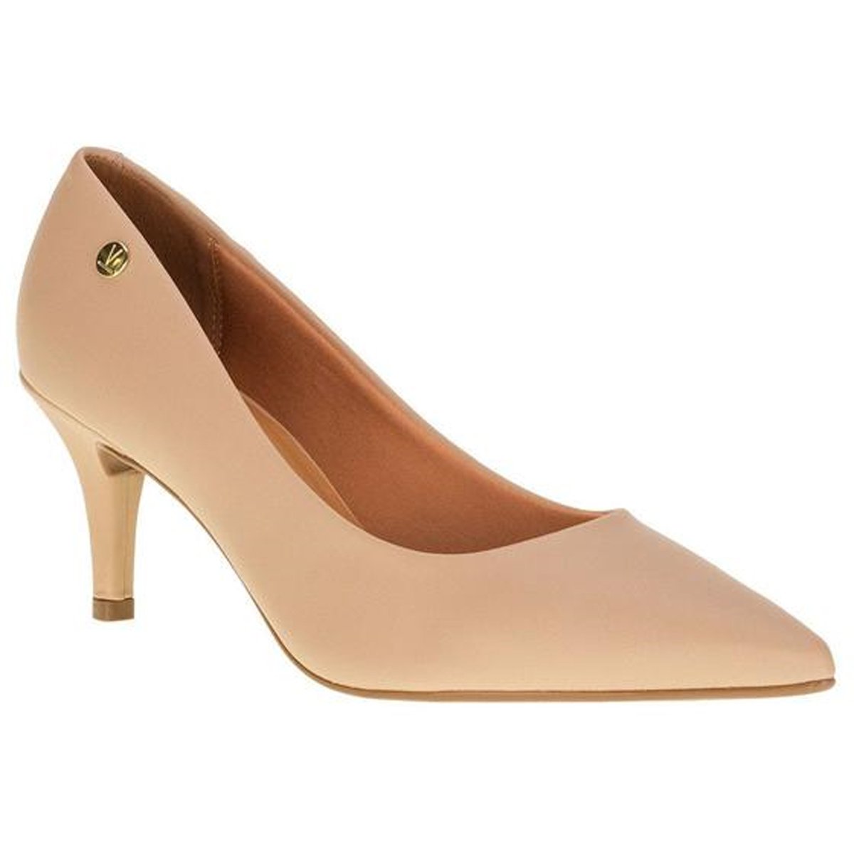 Scarpin Vizzano Salto Medio Feminino Bege