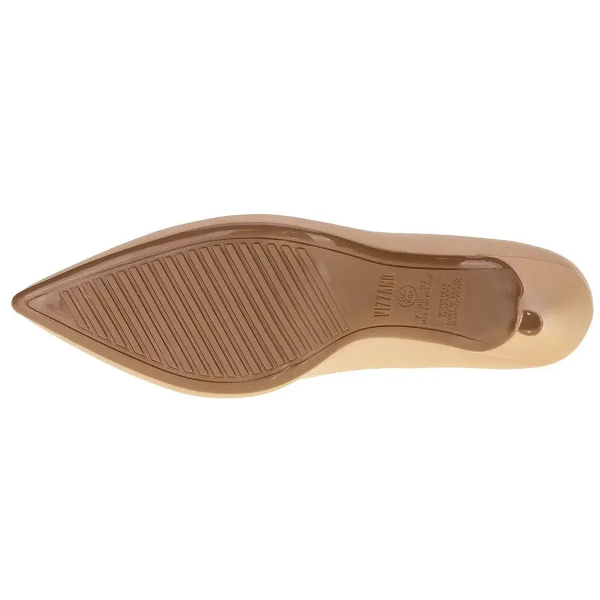 Scarpin Vizzano Salto Medio Feminino Bege Bege 3