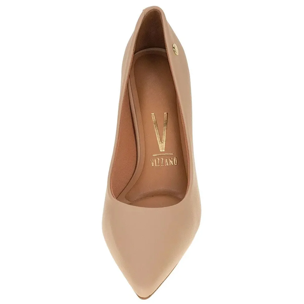 Scarpin Vizzano Salto Medio Feminino Bege Bege 4