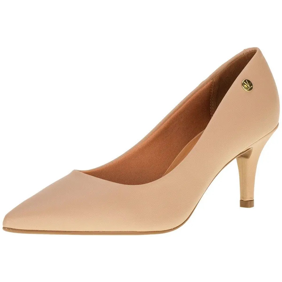 Scarpin Vizzano Salto Medio Feminino Bege Bege 5