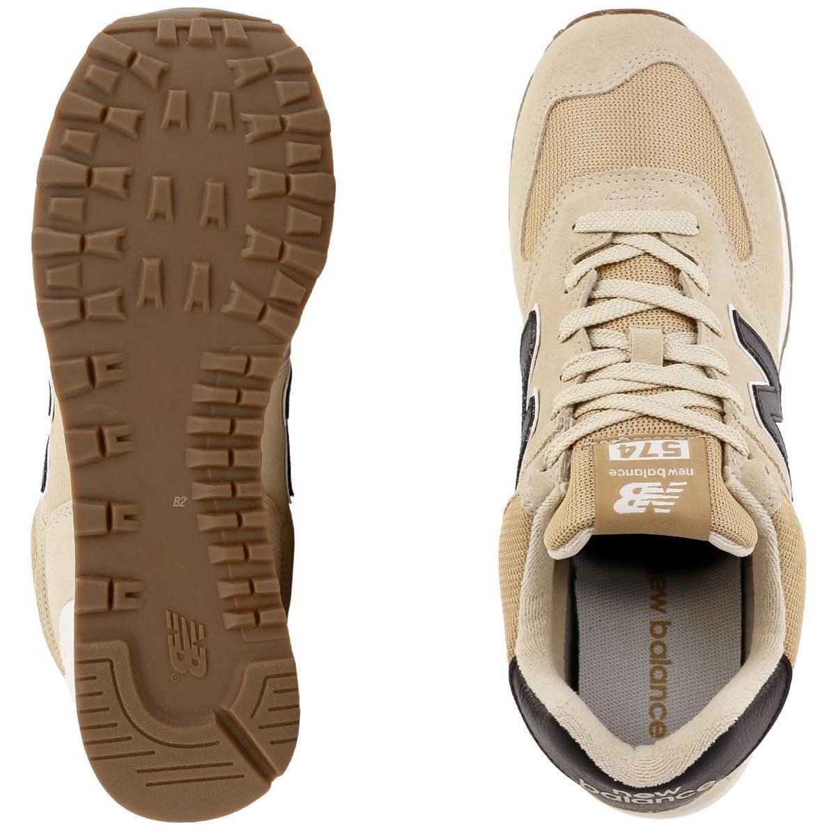 Tenis New Balance 574V2 Unissex Bege Bege 5