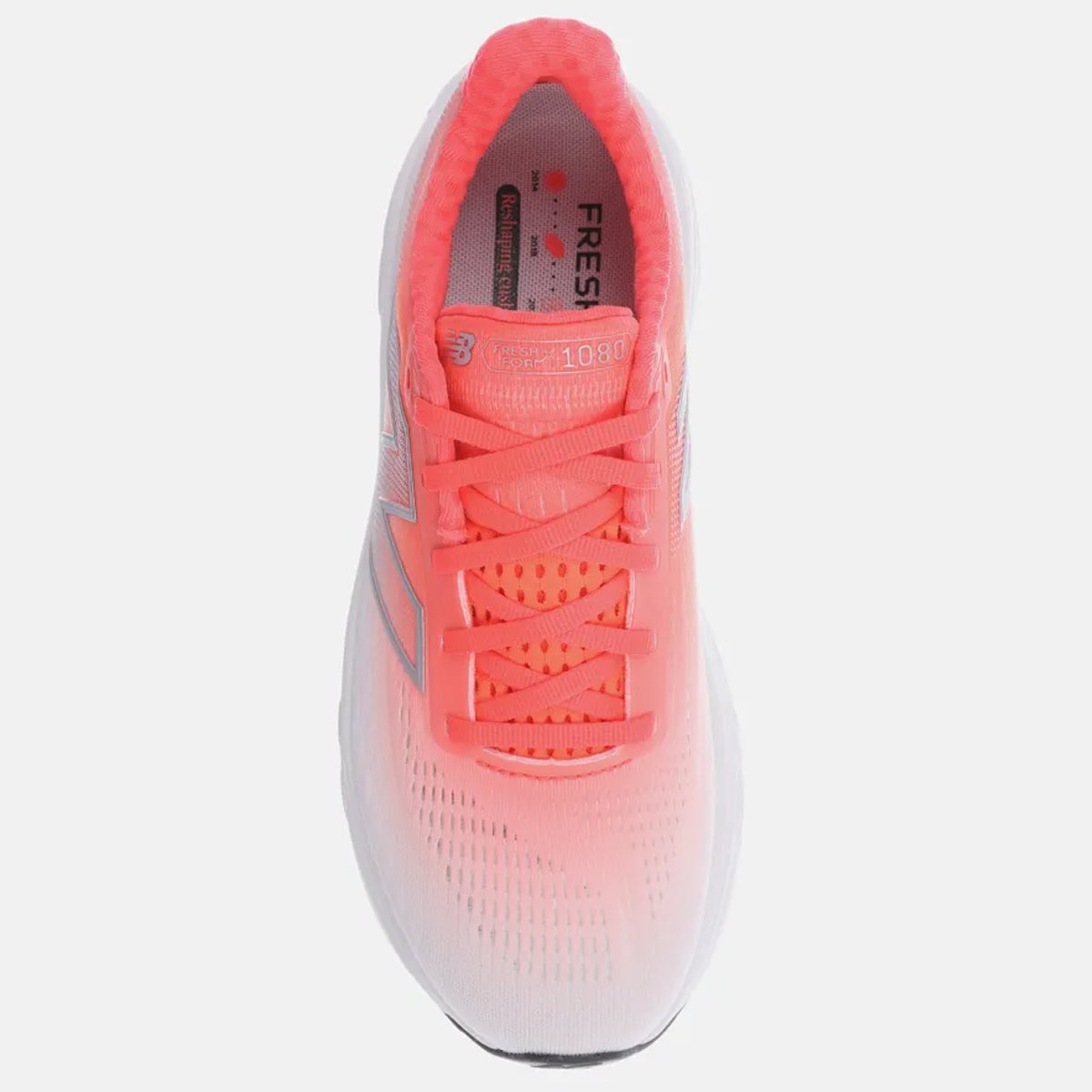 Tenis New Balance Fresh Foam X 1080 V14 Feminino Coral Coral/Branco 3