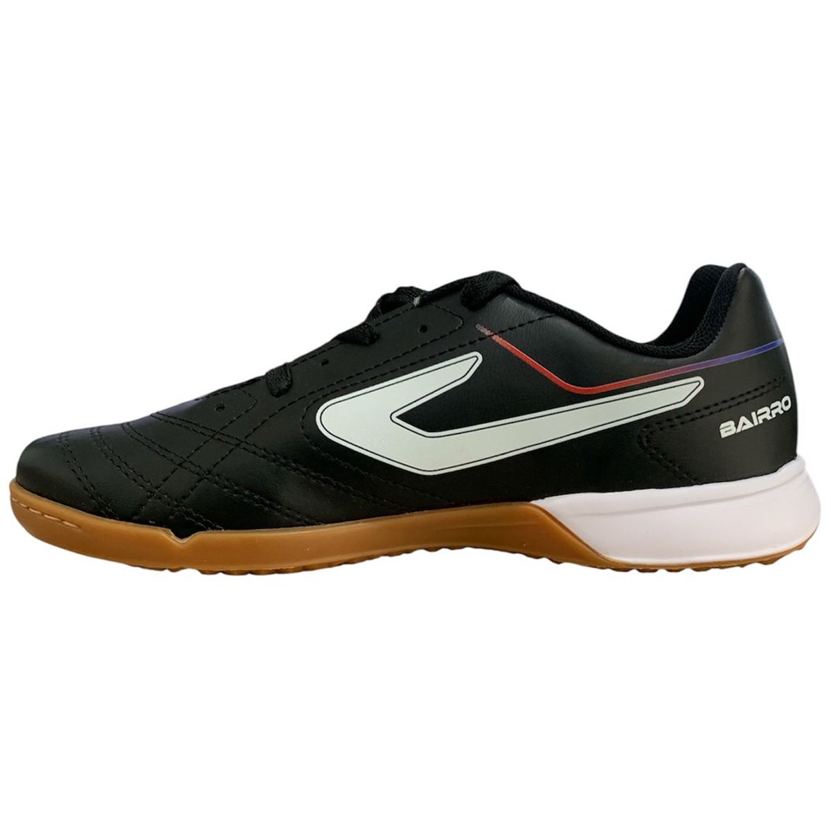 Chuteira Futsal Topper Bairro Preto Branco Preto/Branco 2