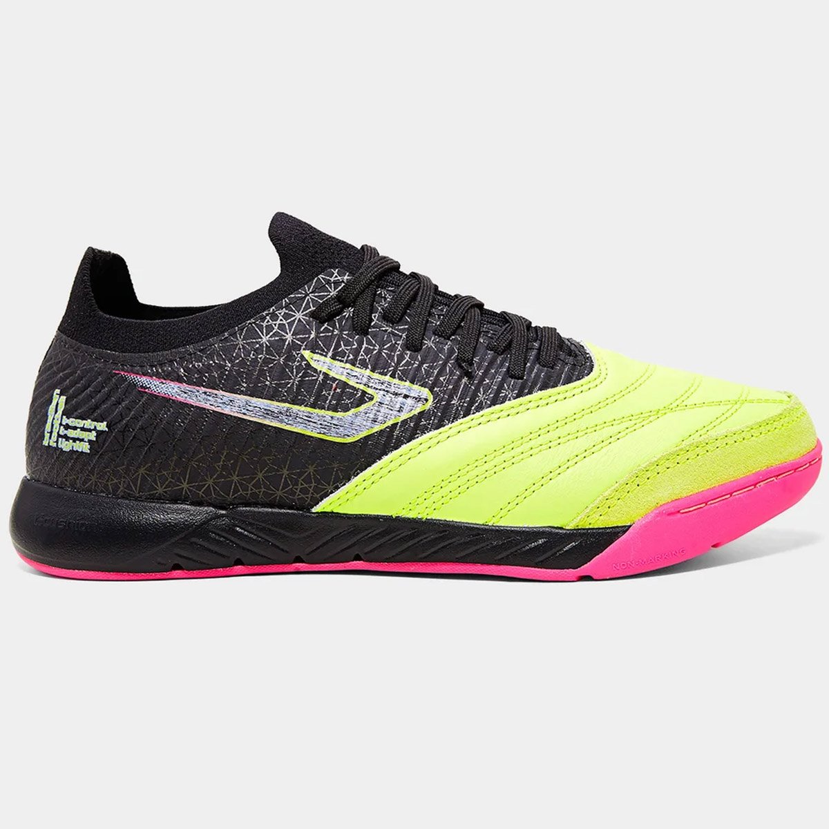 Chuteira Futsal Topper Dominator Fuse Preto Verde