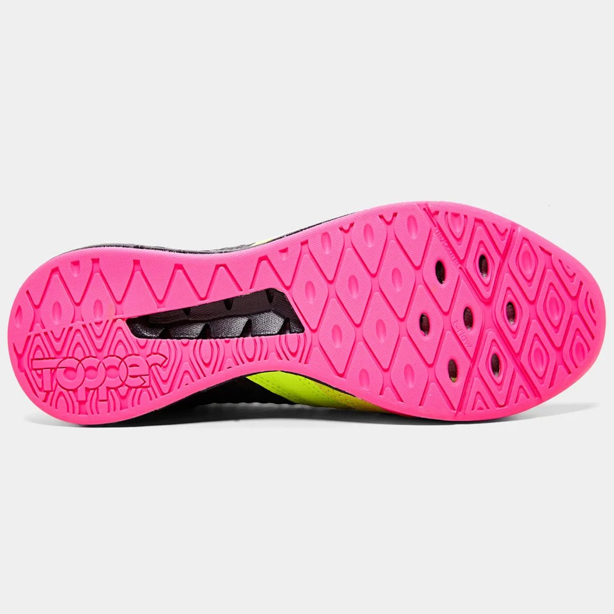 Chuteira Futsal Topper Dominator Fuse Preto Verde Preto/Verde/Rosa 6
