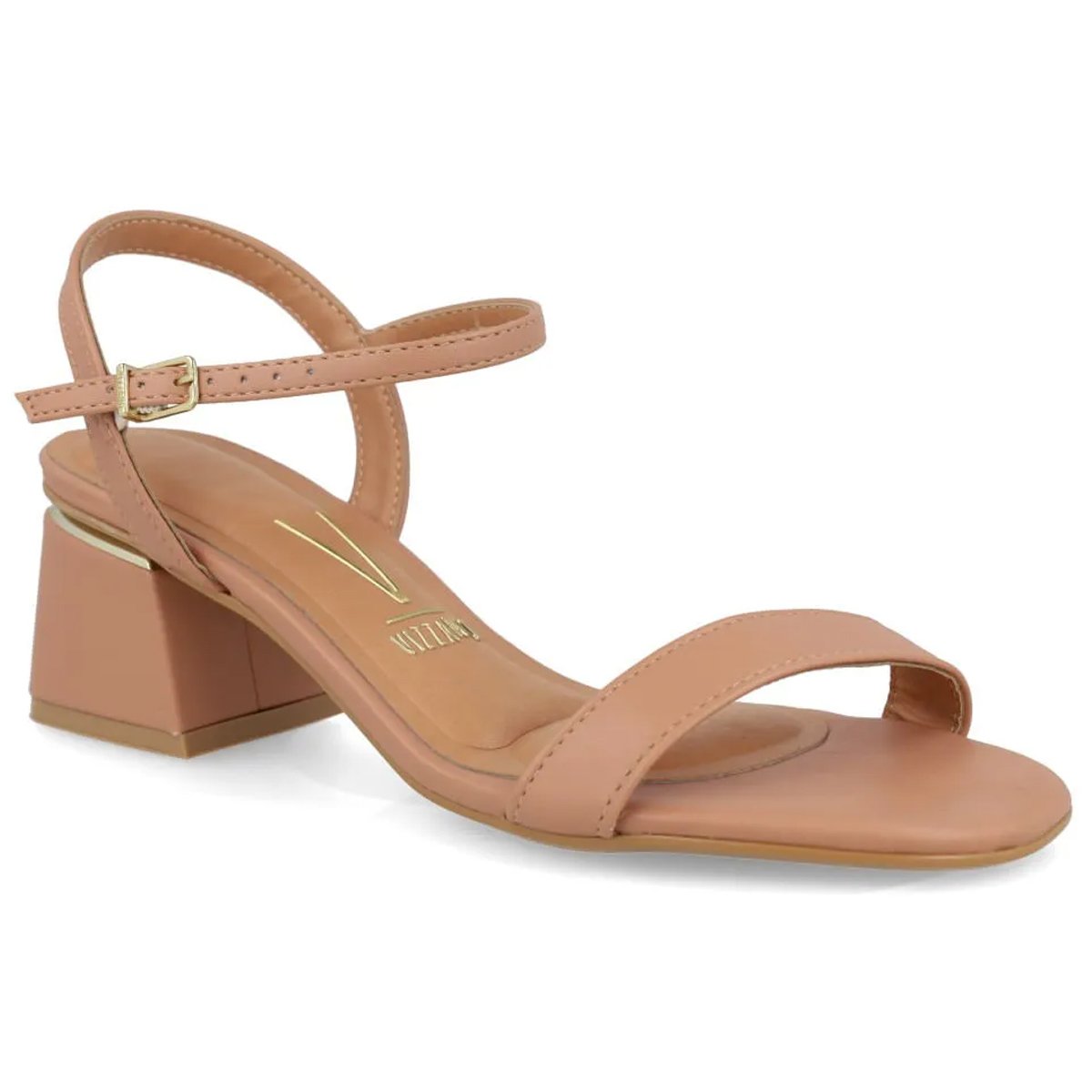Sandalia Vizzano 6428101 Salto Medio Feminino Nude Nude 2