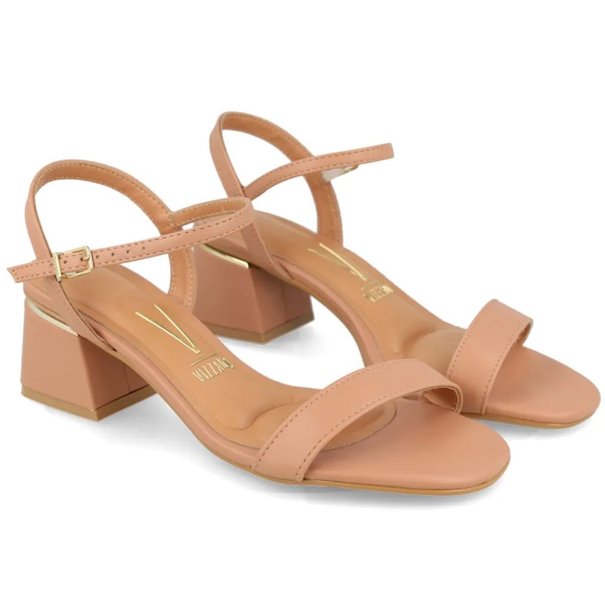 Sandalia Vizzano 6428101 Salto Medio Feminino Nude Nude 5
