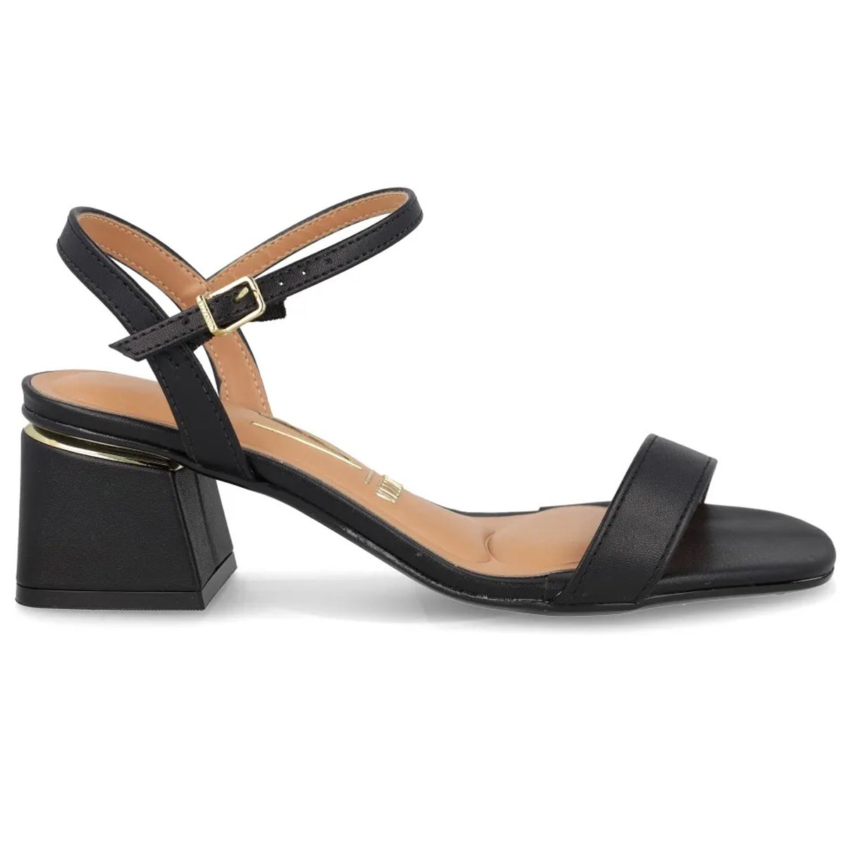 Sandalia Vizzano 6428101 Salto Medio Feminino Preto