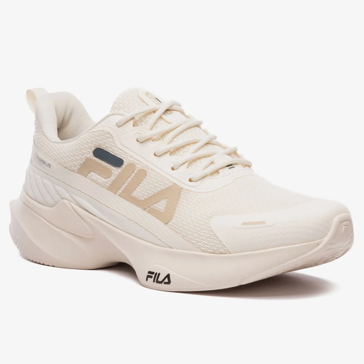Tenis Fila Progress Lite Feminino Bege Bege/Grafite 3