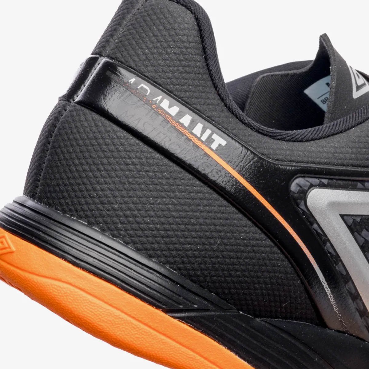 Chuteira Futsal Umbro Adamant Master Class Club Unissex Preto Preto/Prata/Laranja 9