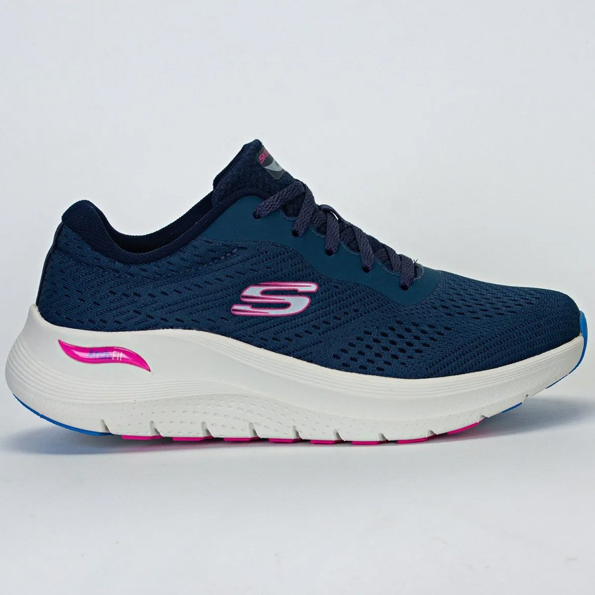 Tenis Skechers Arch Fit 2.0 Big League Feminino Marinho Marinho/Roxo 2