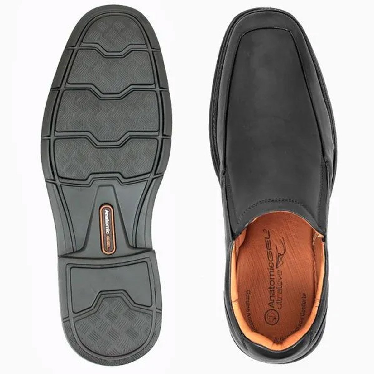 Sapato Social Anatomic Gel 8616 Masculino Preto Preto 4