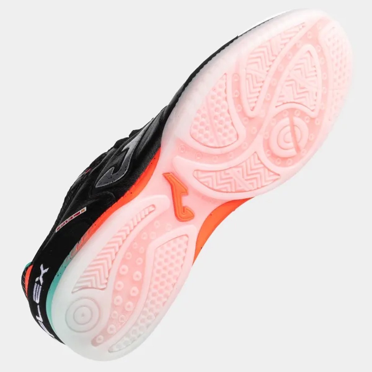 Chuteira Futsal Joma Top Flex Unissex Preto Preto/Coral/Verde 5