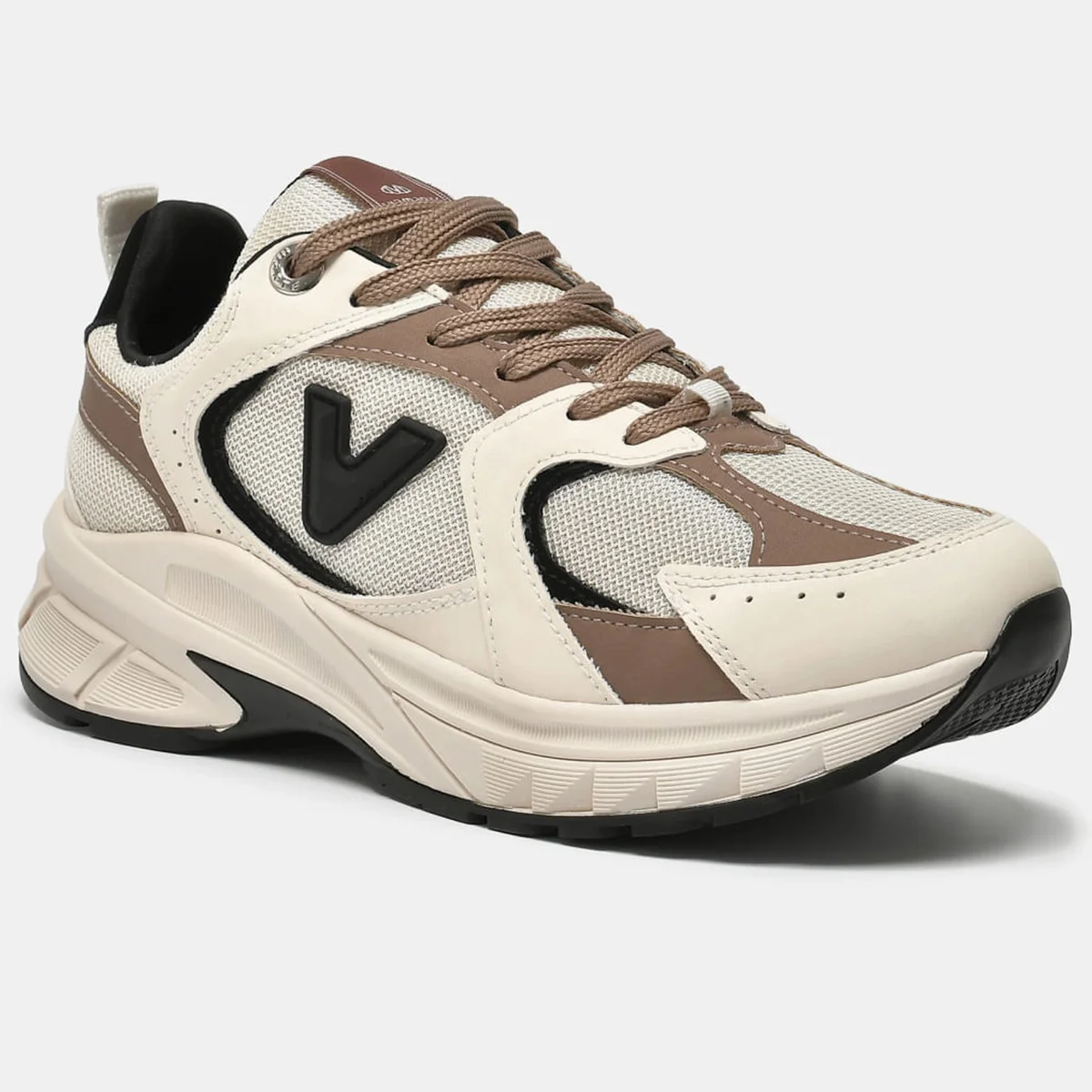 Tenis Via Marte 240-008 Feminino Bege Bege/Preto/Marrom 2