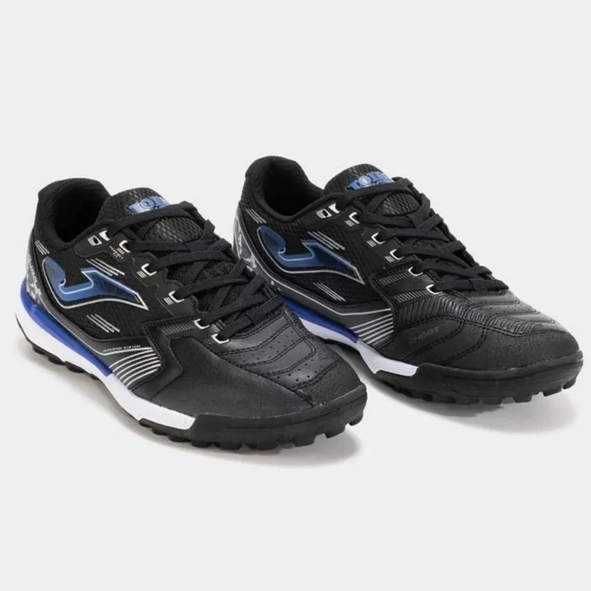 Chuteira Society Joma Liga 5 Unissex Preto Preto/Azul 2