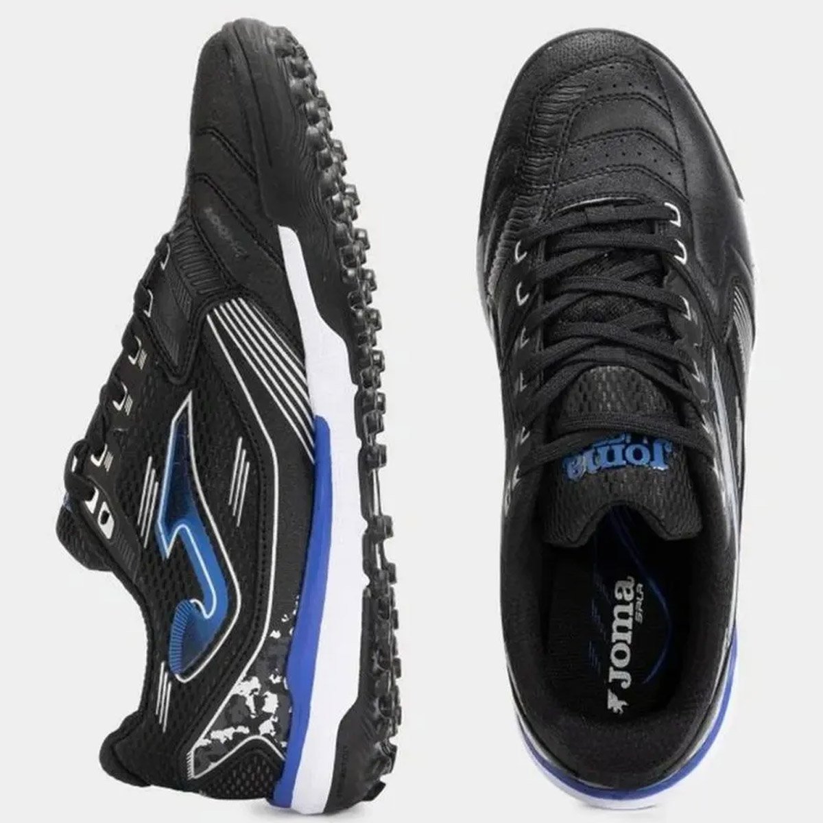Chuteira Society Joma Liga 5 Unissex Preto Preto/Azul 4