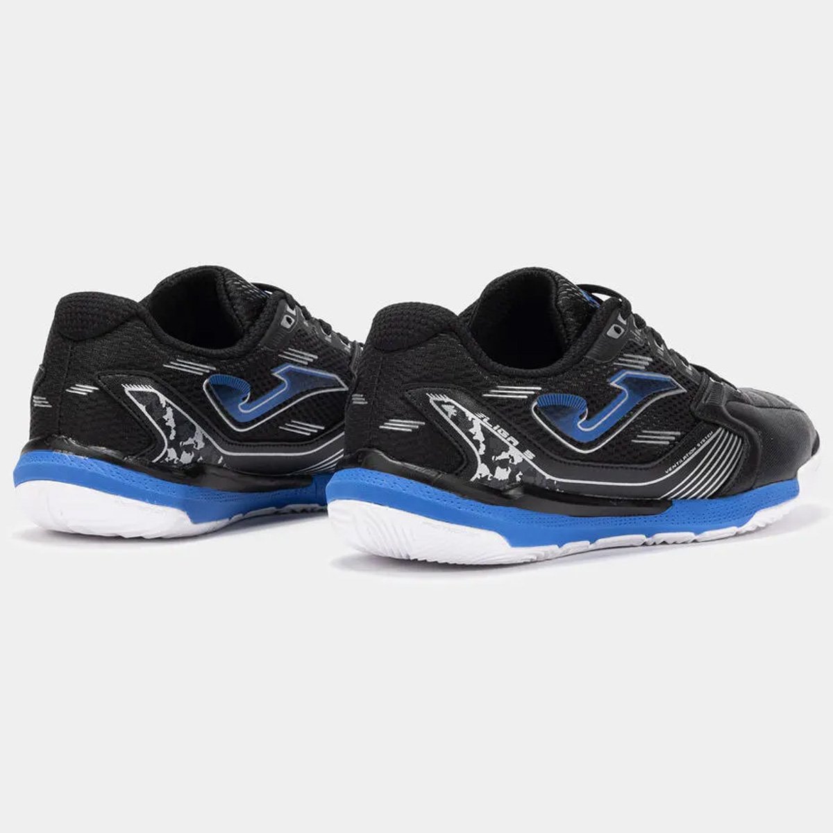 Chuteira Futsal Joma Liga 5 Unissex Preto Preto/Azul 3