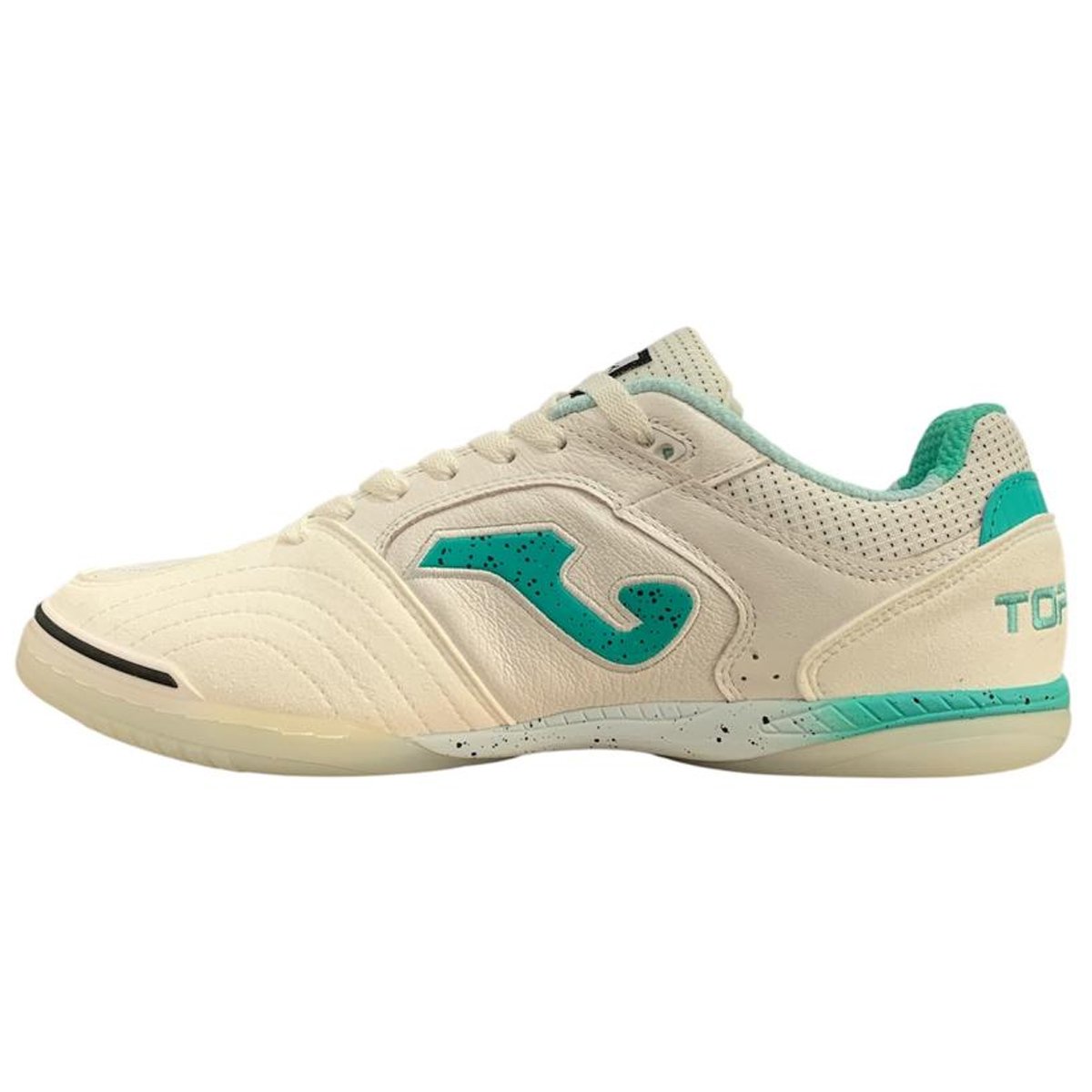 Chuteira Futsal Joma Top Flex Unissex Branco Branco/Verde 2
