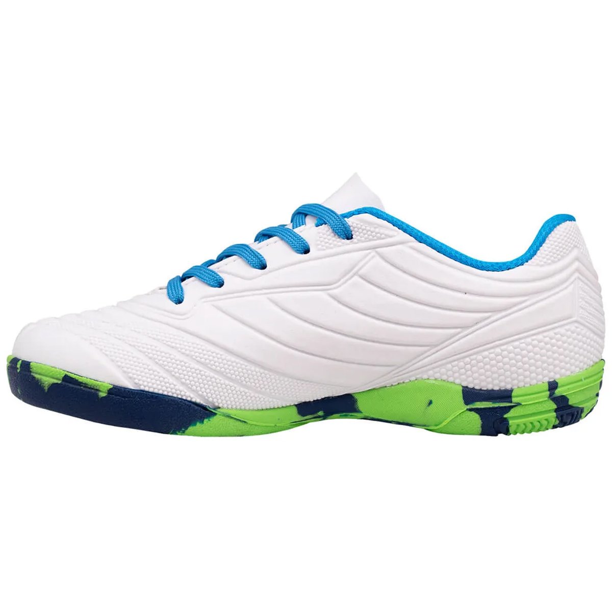 Chuteira Futsal Penalty Matis Kids XXI Infantil Branco Branco/Laranja/Azul/Verde 2