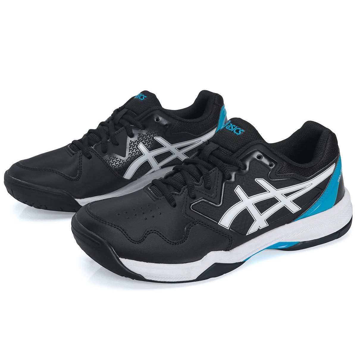 Tenis Asics Gel Dedicate 7 Masculino Preto Preto/Branco/Azul 2