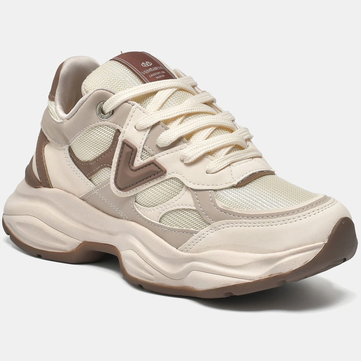 Tenis Via Marte 158-023 Feminino Marfim Marfim 2