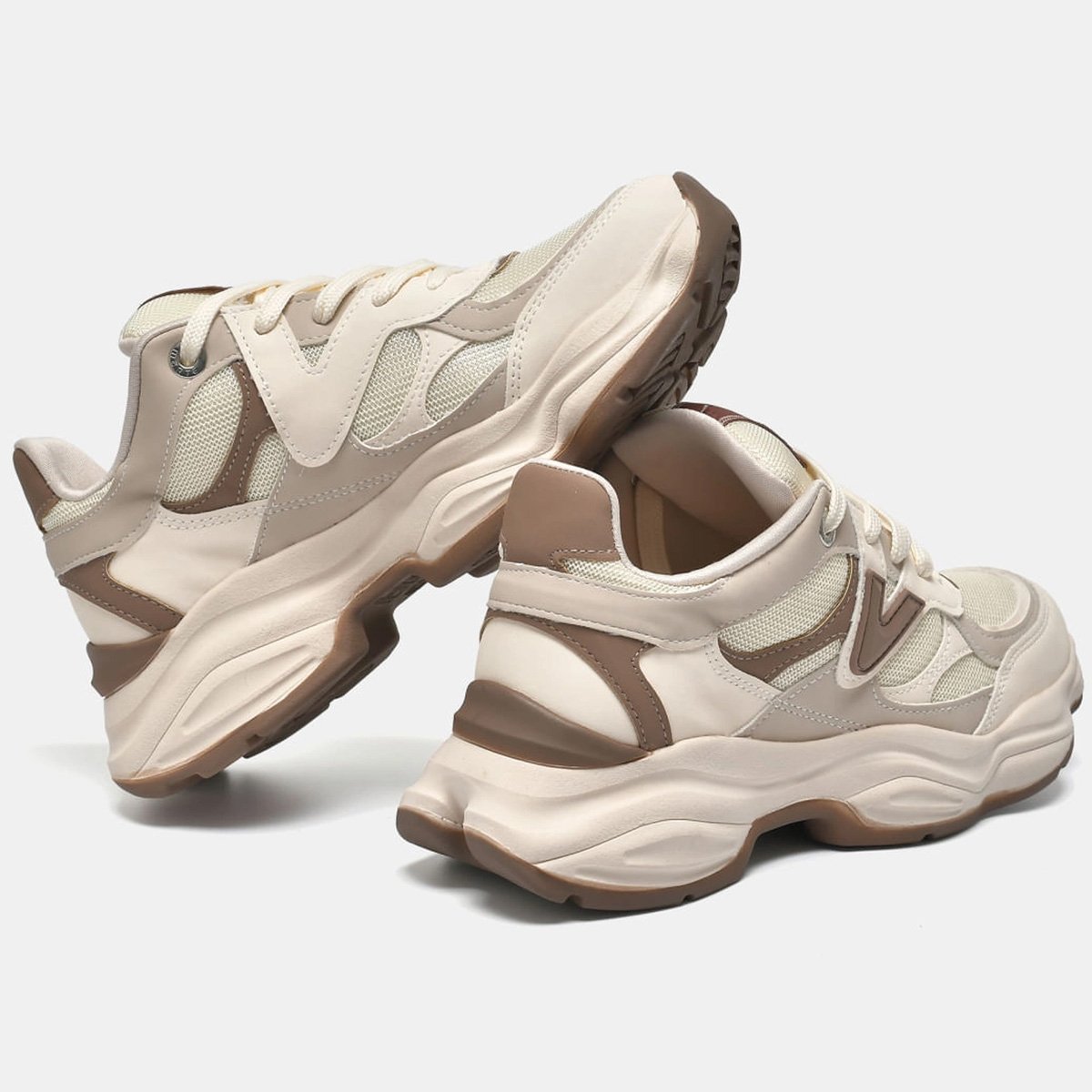 Tenis Via Marte 158-023 Feminino Marfim Marfim 3