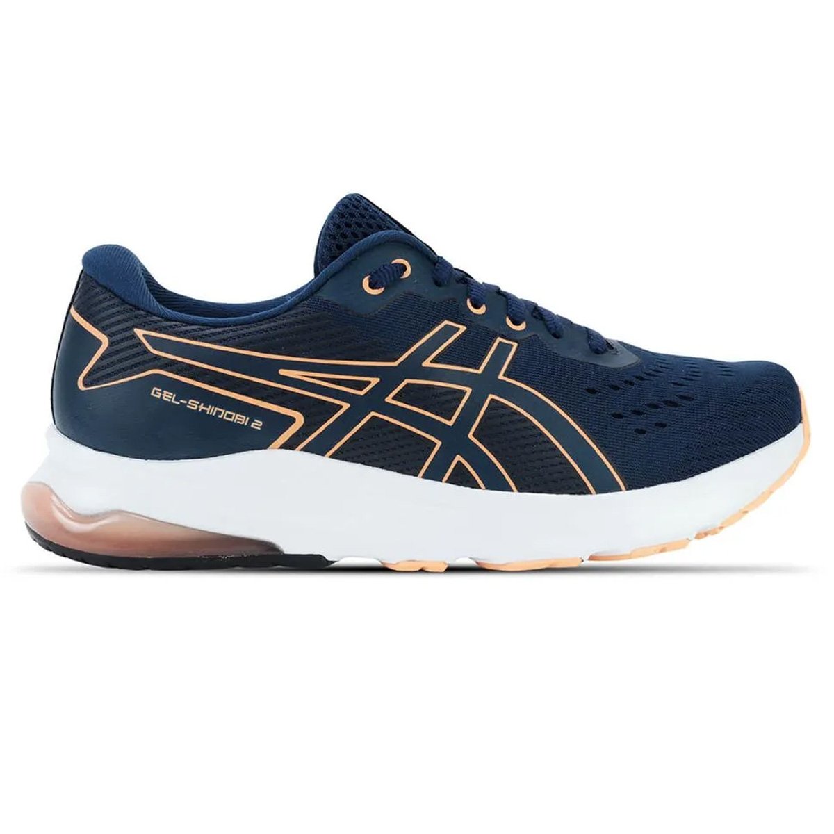 Tenis Asics Gel Shinobi 2 Feminino Marinho Laranja