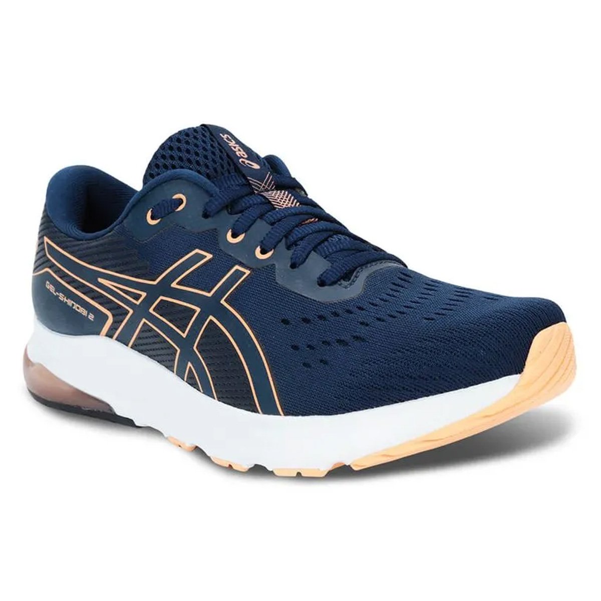 Tenis Asics Gel Shinobi 2 Feminino Marinho Laranja Marinho 3