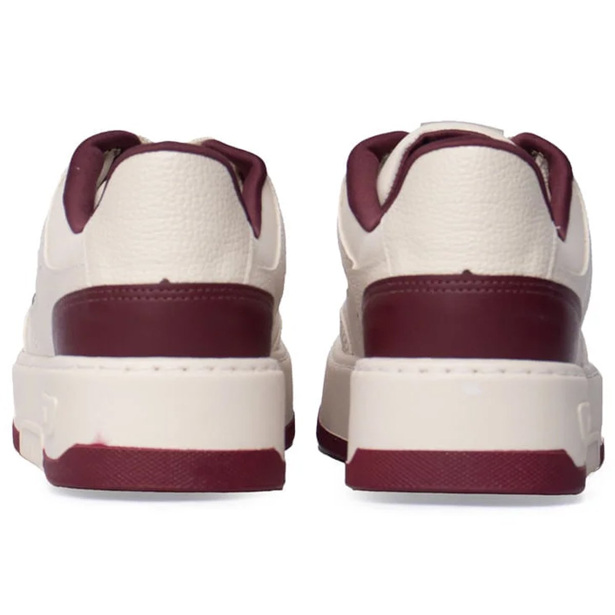 Tenis Via Marte 126-021 Feminino Marfim Marfim/Bordô 3