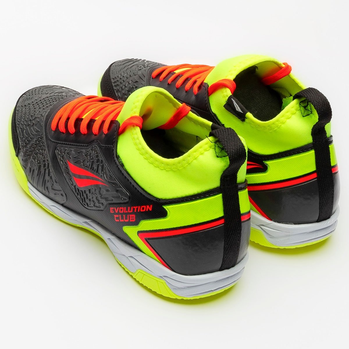 Chuteira Futsal Penalty Evolution Club LCK Y-1 Unissex Preto Preto/Coral/Amarelo 5