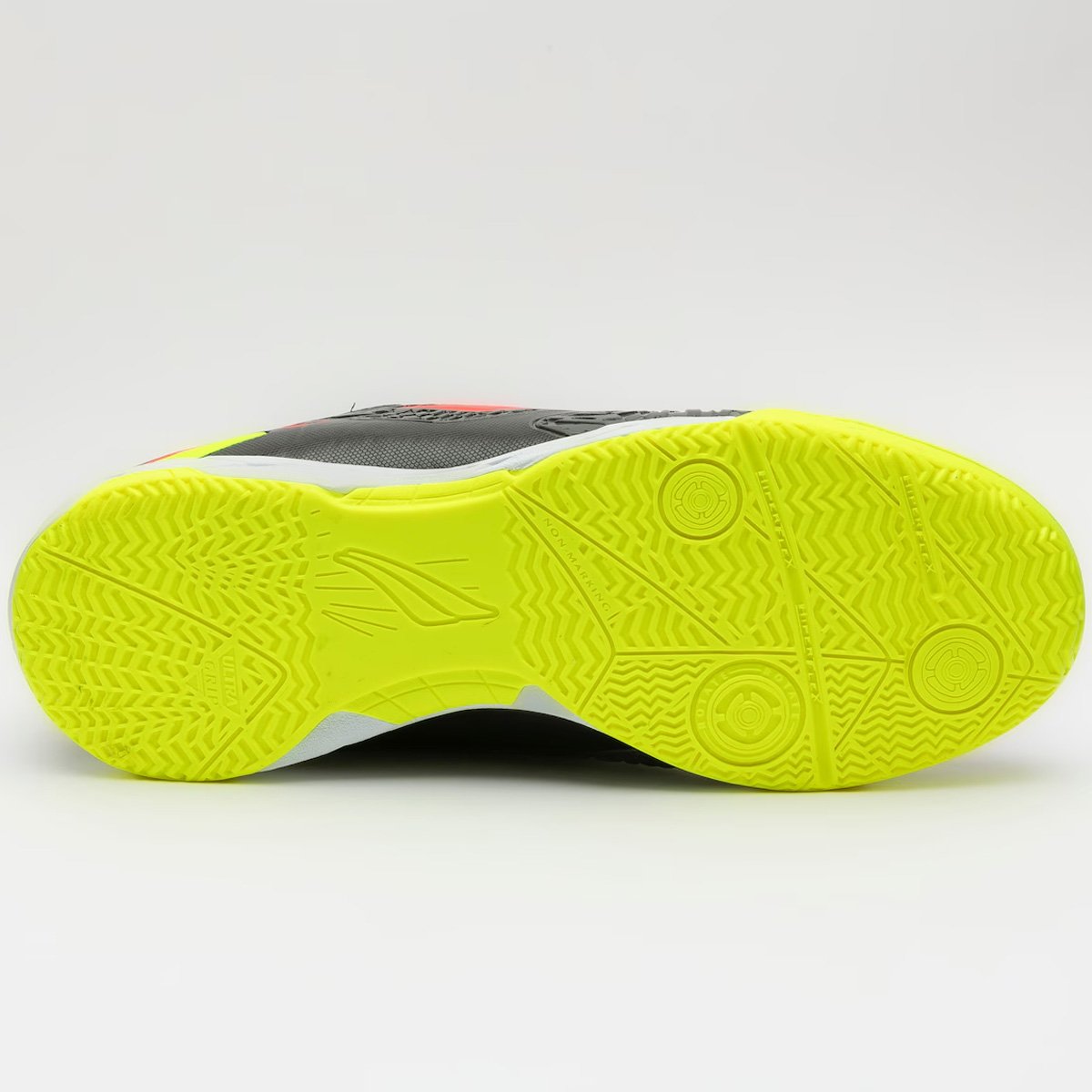 Chuteira Futsal Penalty Evolution Club LCK Y-1 Unissex Preto Preto/Coral/Amarelo 6